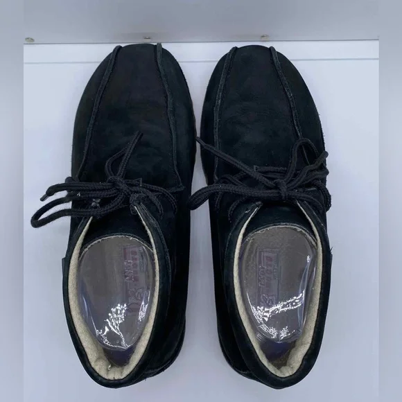 Buffalino Black Suede Leather Men’s Lace-Up Boots Size 10 - Picture 3 of 8